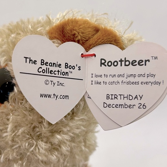 Ty Beanie Boos Collection RETIRED Rootbeer the Dog Plush - Picture 2 of 7